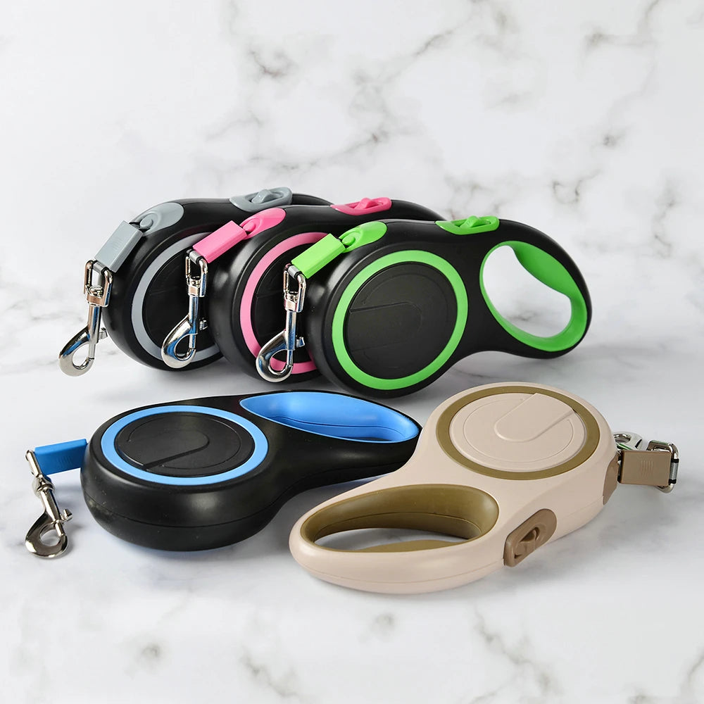 Dog Leash Retractable Roulette Collar for Small Big Dogs Accessories Adjustable Walking Hiking French Bulldog Rope