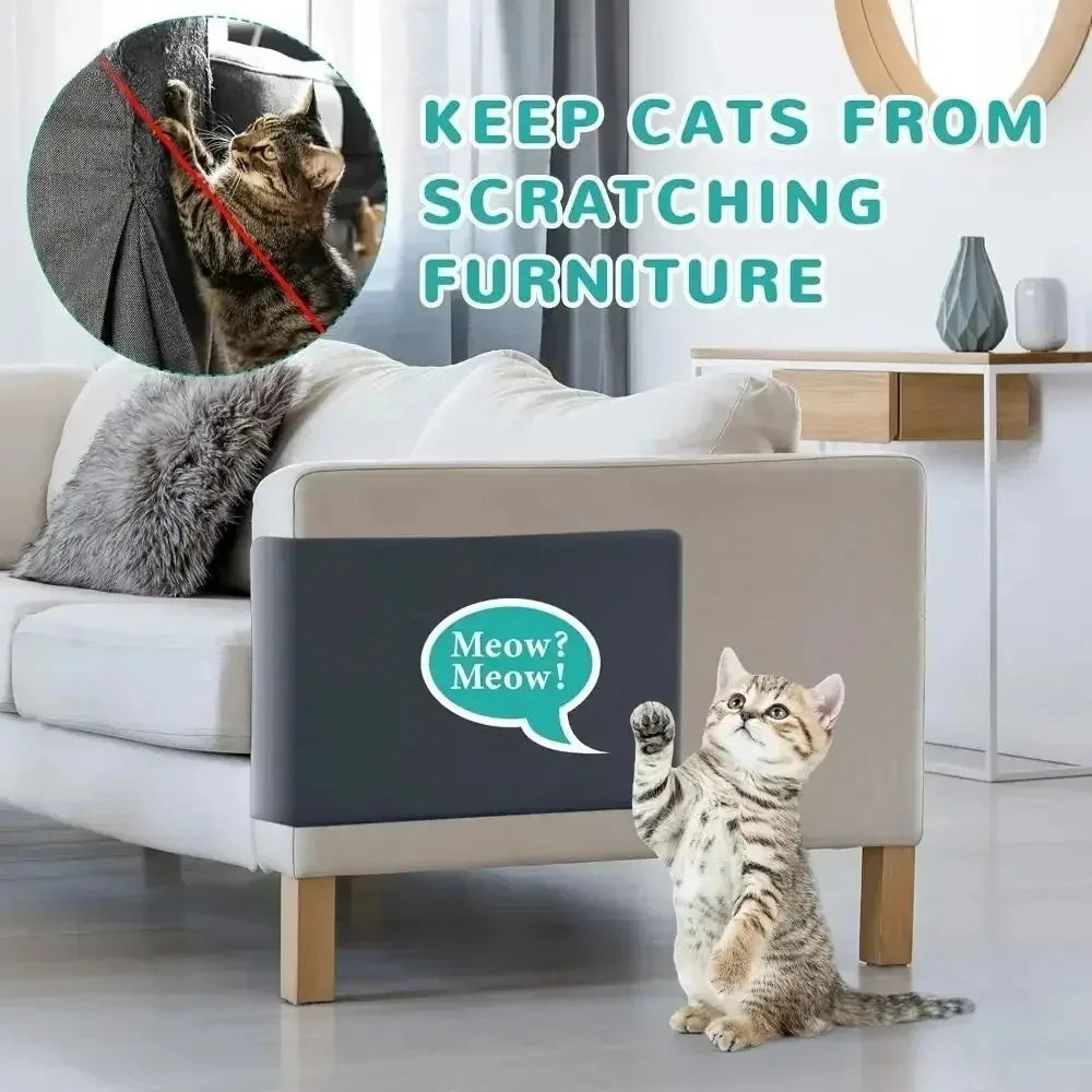 Self-adhesive Cat Scratcher Sofa Protector Cats Scratcher Pad Board Protection Trimmable Carpet DIY Cat Scratch Mat