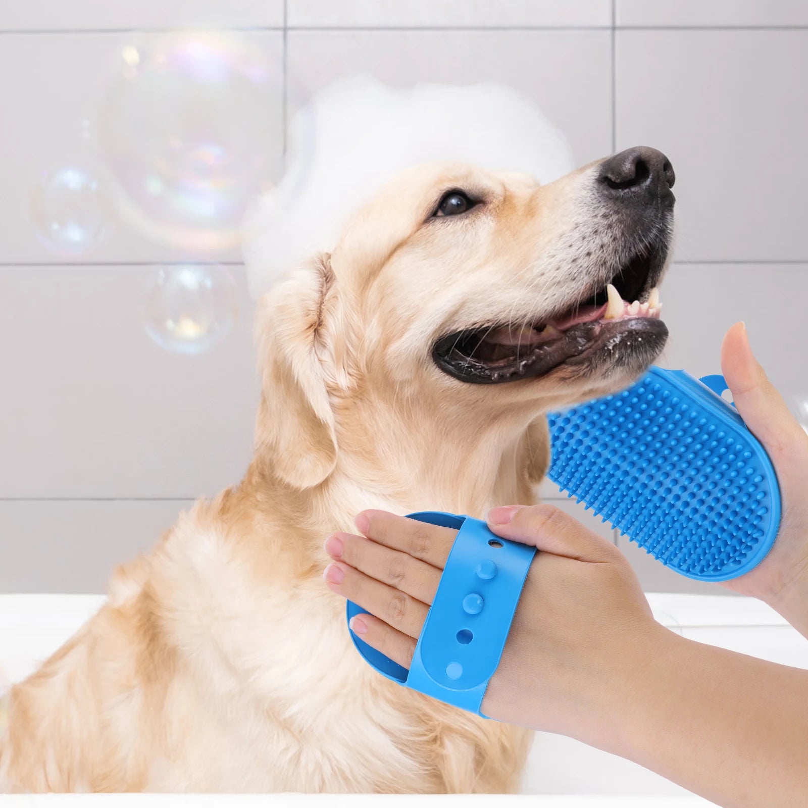 6PCS Pet Grooming Kit Silicone Dog Washing Gloves Dog Bath Gloves Pet Grooming Gloves for Dog Cat Bathing Massaging & Grooming
