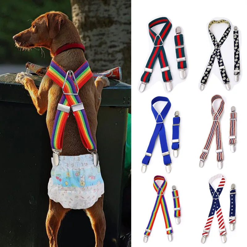 Dog Diaper Suspenders Adjustable Harness Doggie Diapers Suspenders Female Belly Bands for All Dogs Pet Pant Skirt Clothes Keeper