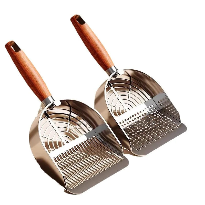 Extra Large Stainless Steel Cat Litter Scoop Fine Hole Design for Easy Clumping Litter Cleaning