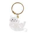 NEW Transparent Acrylic Keychain Cat Hair Storage Capsule Handmade Animal Shaped Rabbit Hair Storage Box Cute Portable
