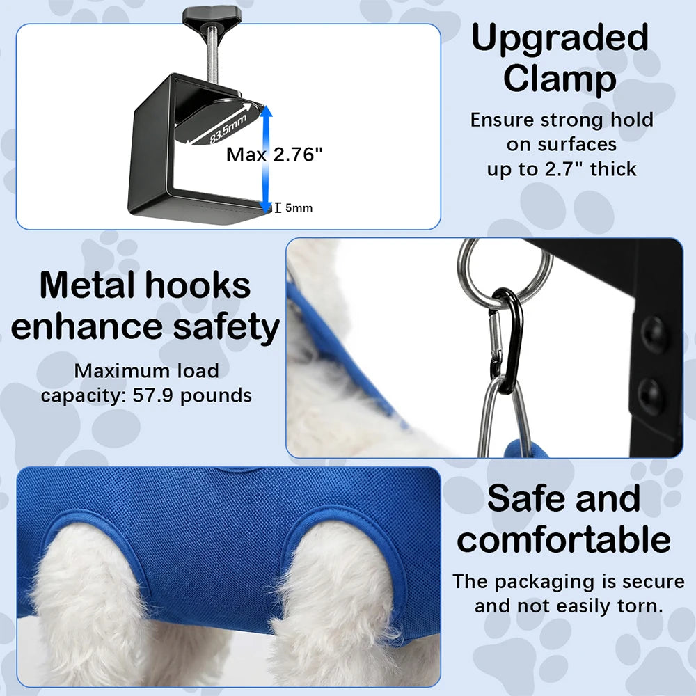 Dog Grooming Arm Clamp Dog Grooming With Height Adjustable Fixed Dog Beauty Stand,for Small Medium Dog Pet Nail Clipping Haircut