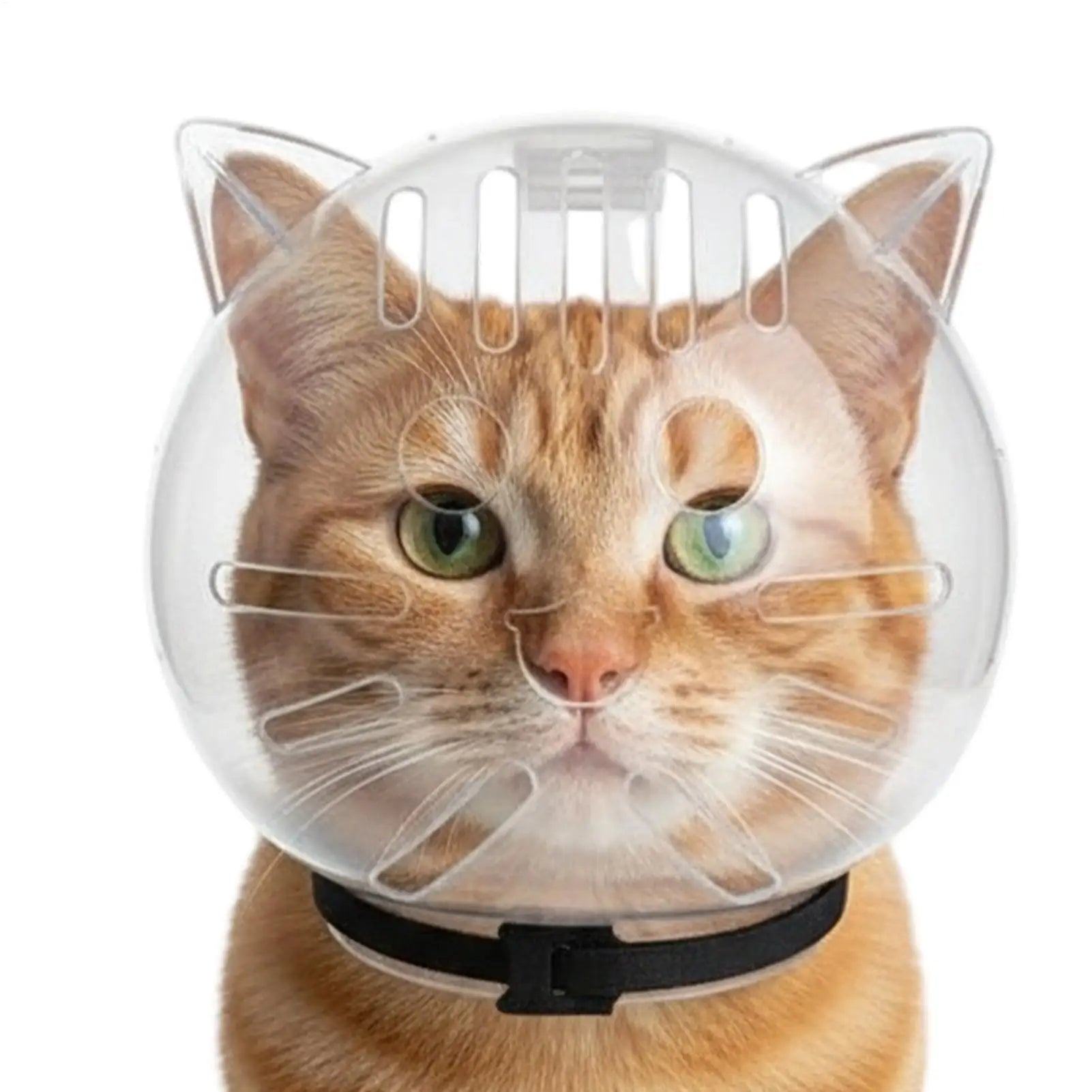 Cat Bubble Muzzle Transparent Breathable Face Cover Cat Hood for Small Dogs Bathing Shedding Nail Trimming Shower Behavior