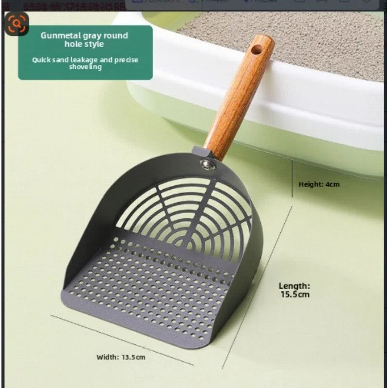 Extra Large Stainless Steel Cat Litter Scoop Fine Hole Design for Easy Clumping Litter Cleaning