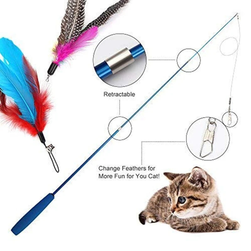 Telescopic Cat Fishing Wand Toy