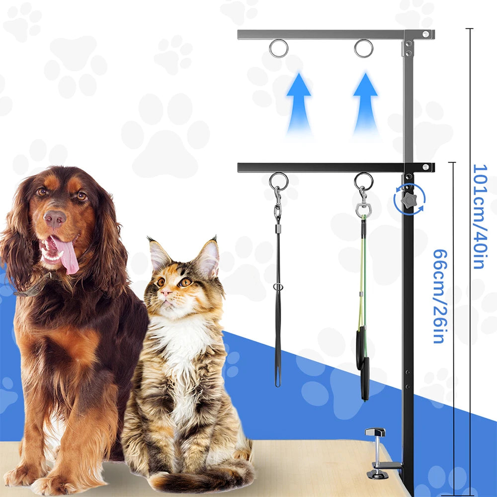 Dog Grooming Arm Clamp Dog Grooming With Height Adjustable Fixed Dog Beauty Stand,for Small Medium Dog Pet Nail Clipping Haircut