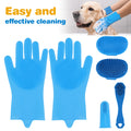 6PCS Pet Grooming Kit Silicone Dog Washing Gloves Dog Bath Gloves Pet Grooming Gloves for Dog Cat Bathing Massaging & Grooming